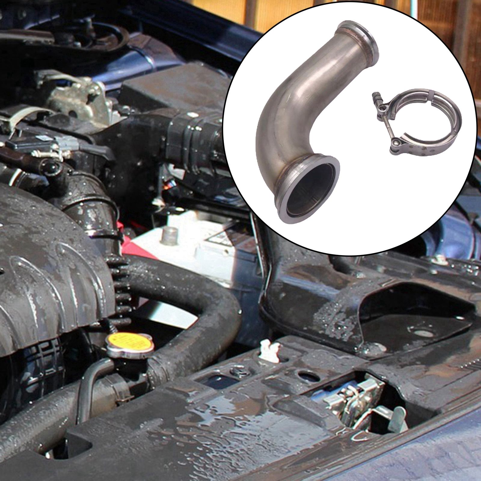 Universal 90 Degree V-Band Downpipe Elbow 2.5