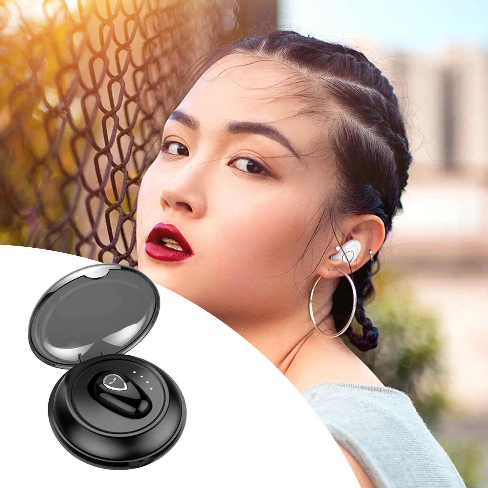 Ture Bluetooth 5.0 Wireless Earbuds Invisible Built-in Mic TWS Stereo Earphones for Sport