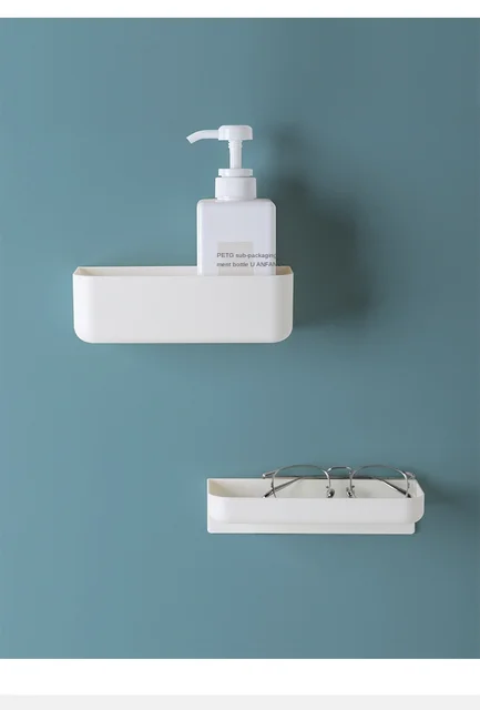 Mensola da bagno mensole da parete mensola da bagno in plastica bianca  mensola angolare da parete bianca semplice portaoggetti da cucina