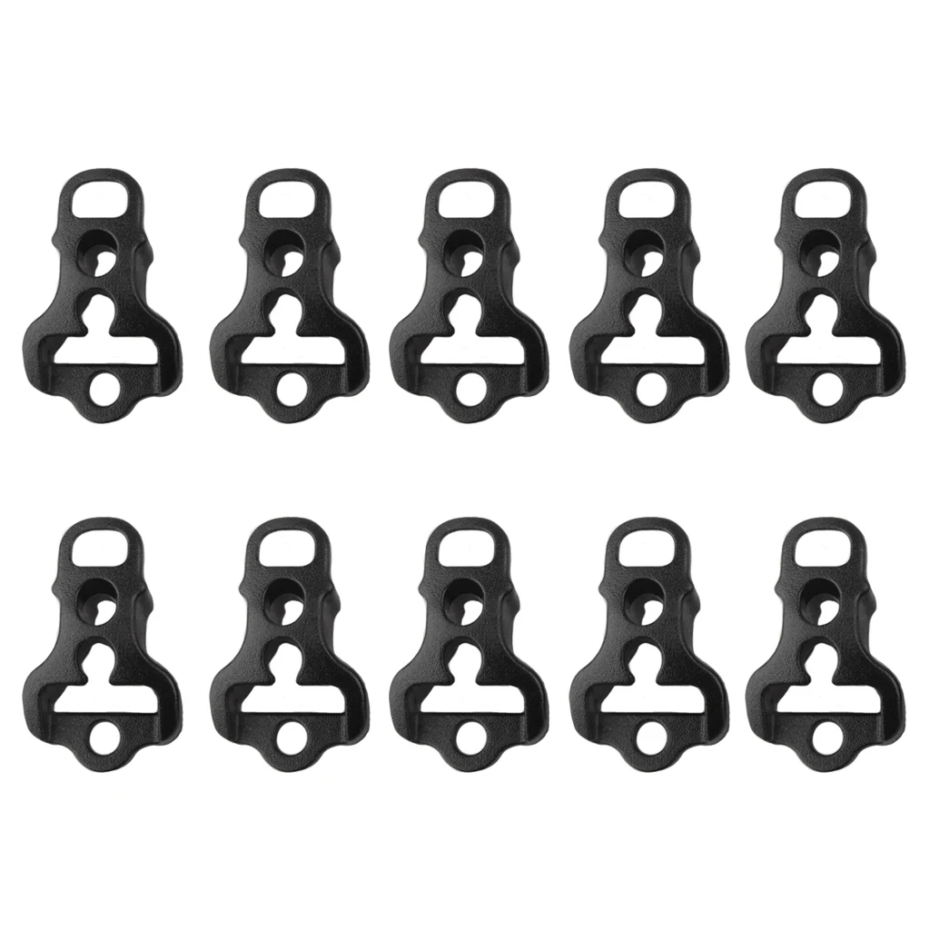 New Outdoor 10pcs Black Plastic Camping Awning Tent Guyline Runners Cord Rope Tensioner Climbing Equiptment Hiking Accessories
