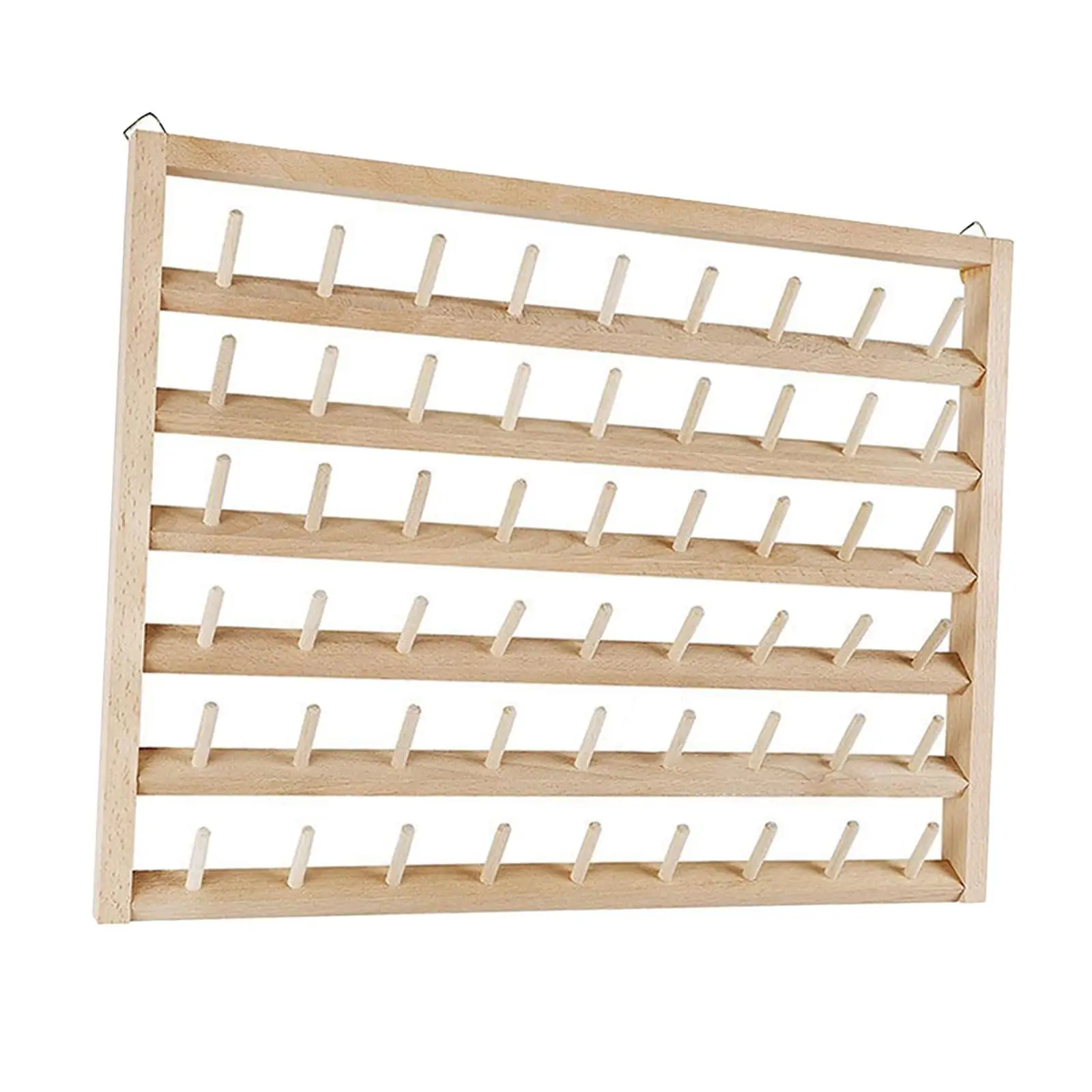 54-Spool Thread Rack, Wooden Thread Holder Sewing Organizer for Sewing, Quilting, Embroidery, Hair-braiding