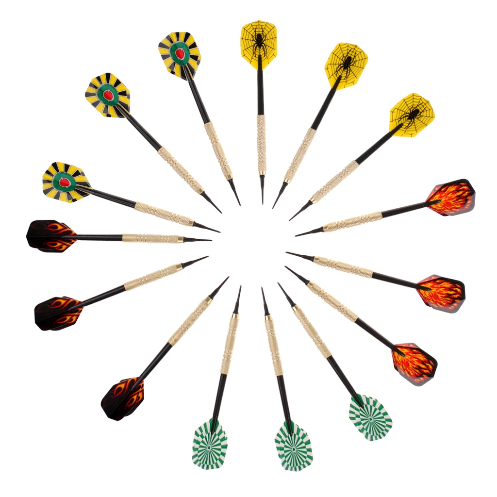 15 Pieces Soft Tip Dart Set with 15 Extra Soft Tip Points for Electronic ,14 Grams