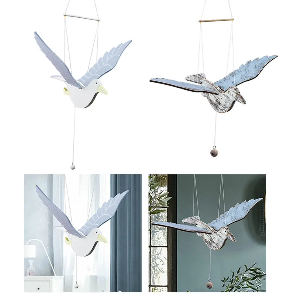 Art Modern Flying Seagull Ceiling Hanging Animal Bird Decoration for Bedroom Outdoor Balcony Bed & Breakfast