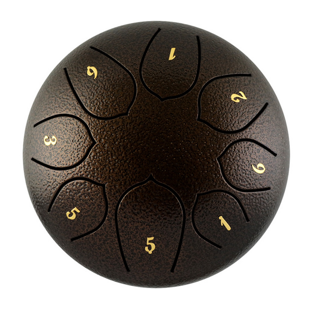 6 Inch High-quality Alloy Steel Tongue Drum C Key 8 Tones Hand Drum Percussion Drum for Children Kids Music Lover Beginners