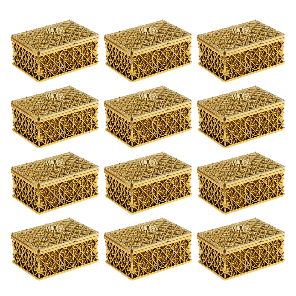 Pack of 12pcs Delicate Gridding Shaped Candy Box Gift Box for Wedding Favor