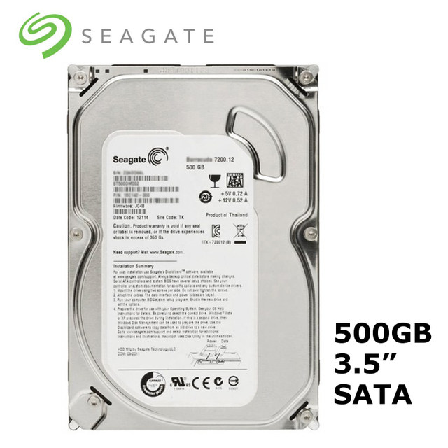 Seagate Brand 500gb Sata 3gb/s-6gb/s Hdd 500g 8 Mb/32 Mb