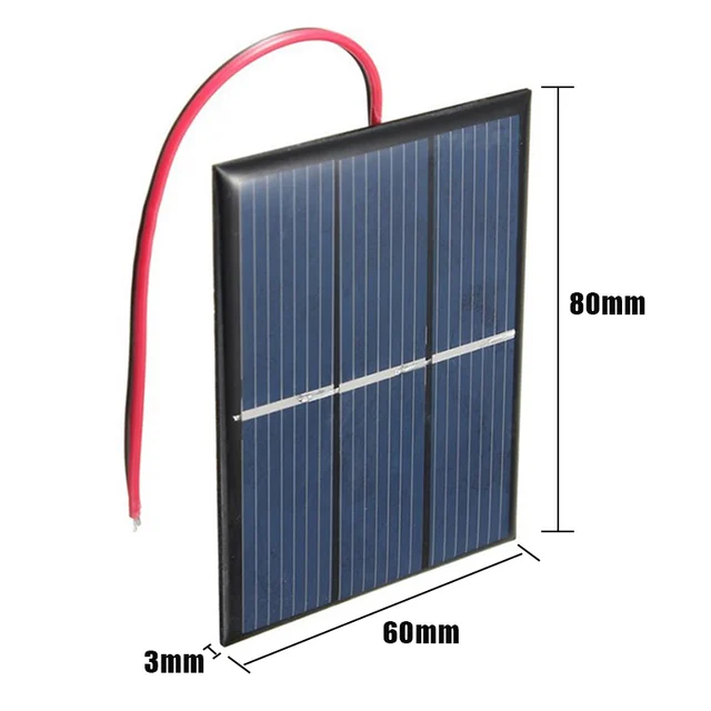 Mini Panel Solar De 5V 80mA MPS6060