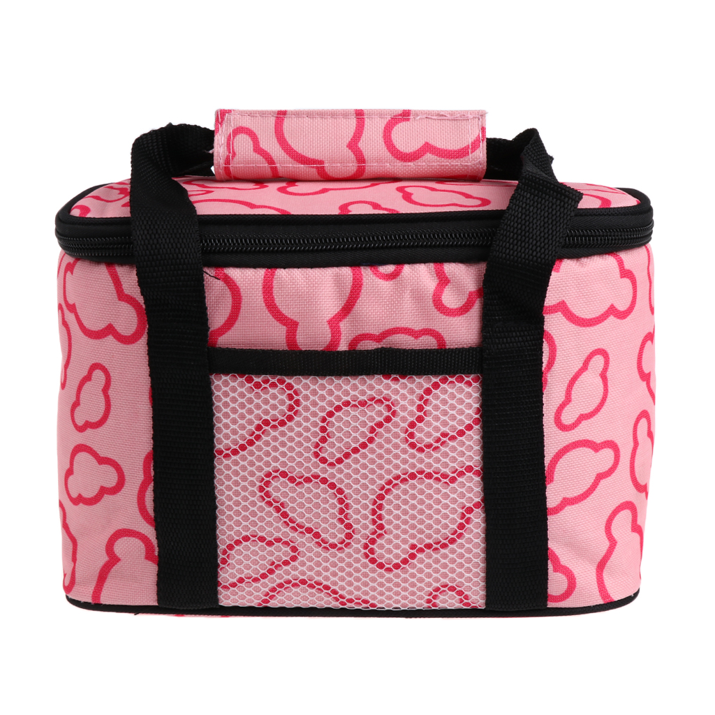 SchooI Office Lunch Bags Lunch box Kids Adult Insulated Cool Tote Bag Dual Zippered Design 16cm