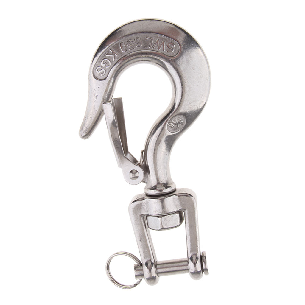 304 Stainless Steel Swivel Eye Clevis Lifting Chain Snap Hook 5/16 Inch