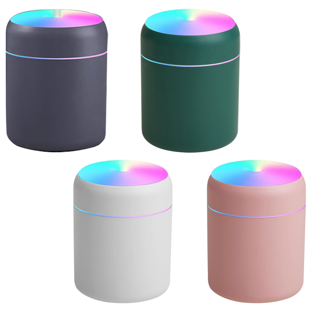 Cool Mist Air Humidifier with Colorful Night Light USB Rechargeable Low Noise Air Freshener for Car Home Bedroom Kids Rooms