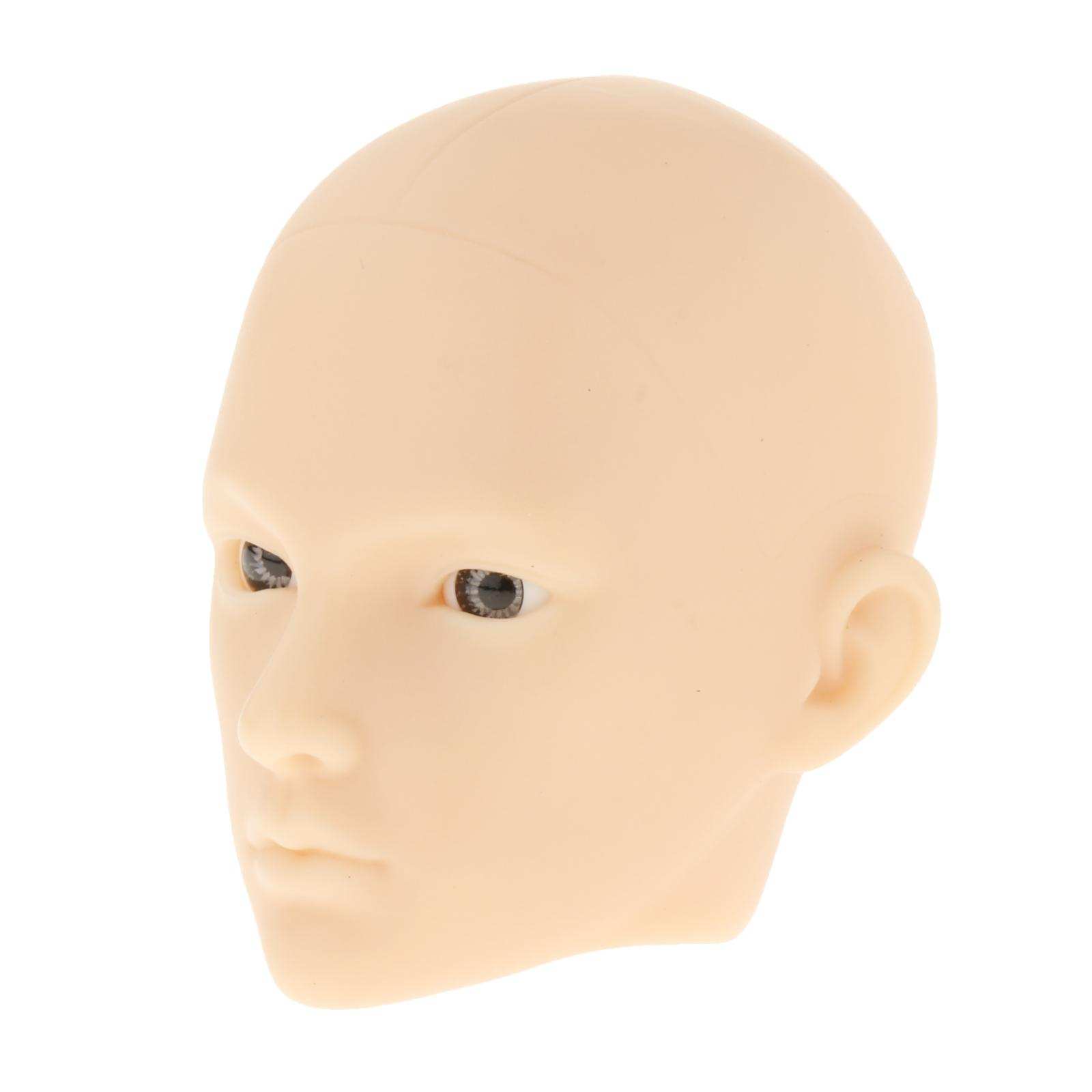 1/6  Dolls Head Shape Lifelike with Gray Eyes with Eye  Kids