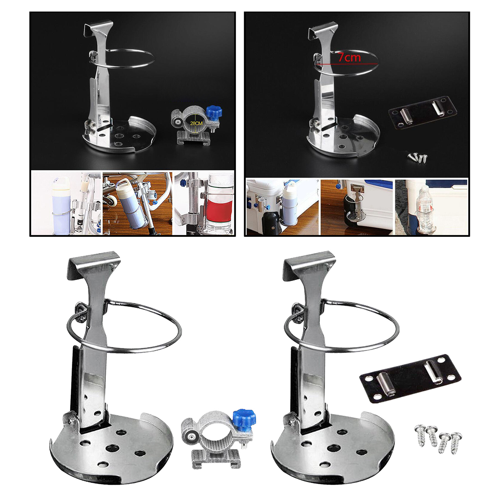 Folding Drink Cup Holder Mount Boat Marine Caravan Car Beverage Coffee Mug Bottles Hold Rack Support BRACKET Stand