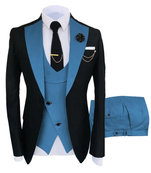novo traje homme popular roupas de luxo festa palco padrinhos terno masculino regular ajuste smoking peice conjunto jaqueta calças colete