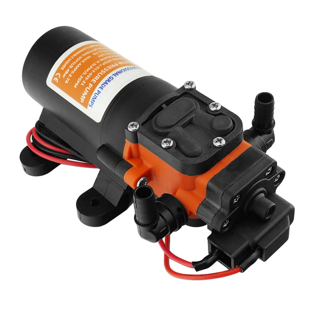 12V DC 1.2 Gallons Per Minute 35 PSI 21-Series Diaphragm Water Pressure Pump for Yacht Boats RV