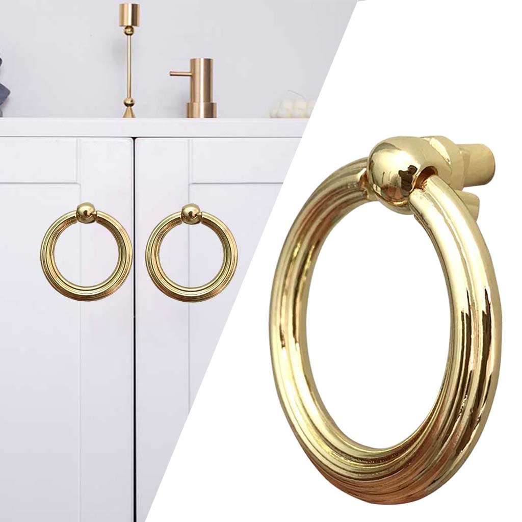 Pulls for Dresser Drawer Ring Pulls Furniture Hardware Brushed Gold Wardrobe Door Handles