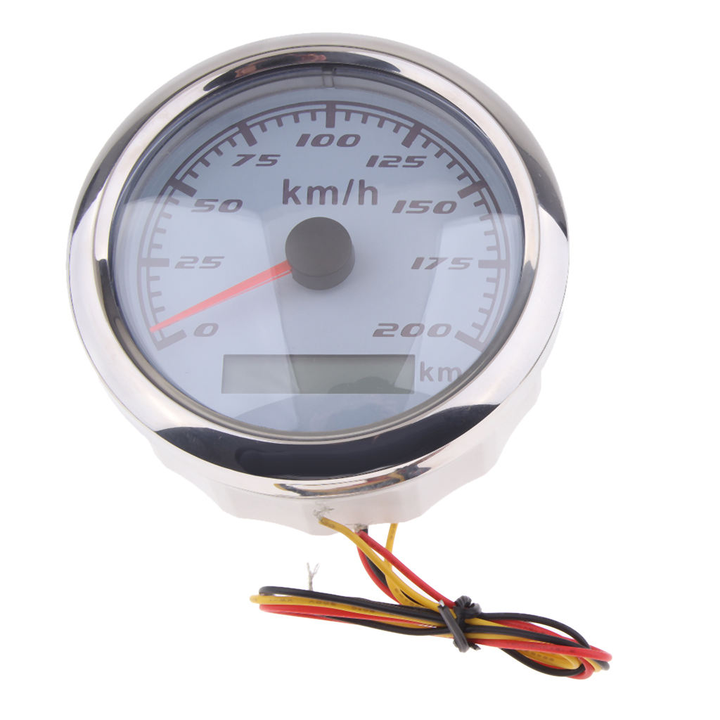85mm 200 KM/H Waterproof GPS Digital Speedometer Gauge Odometer Marine