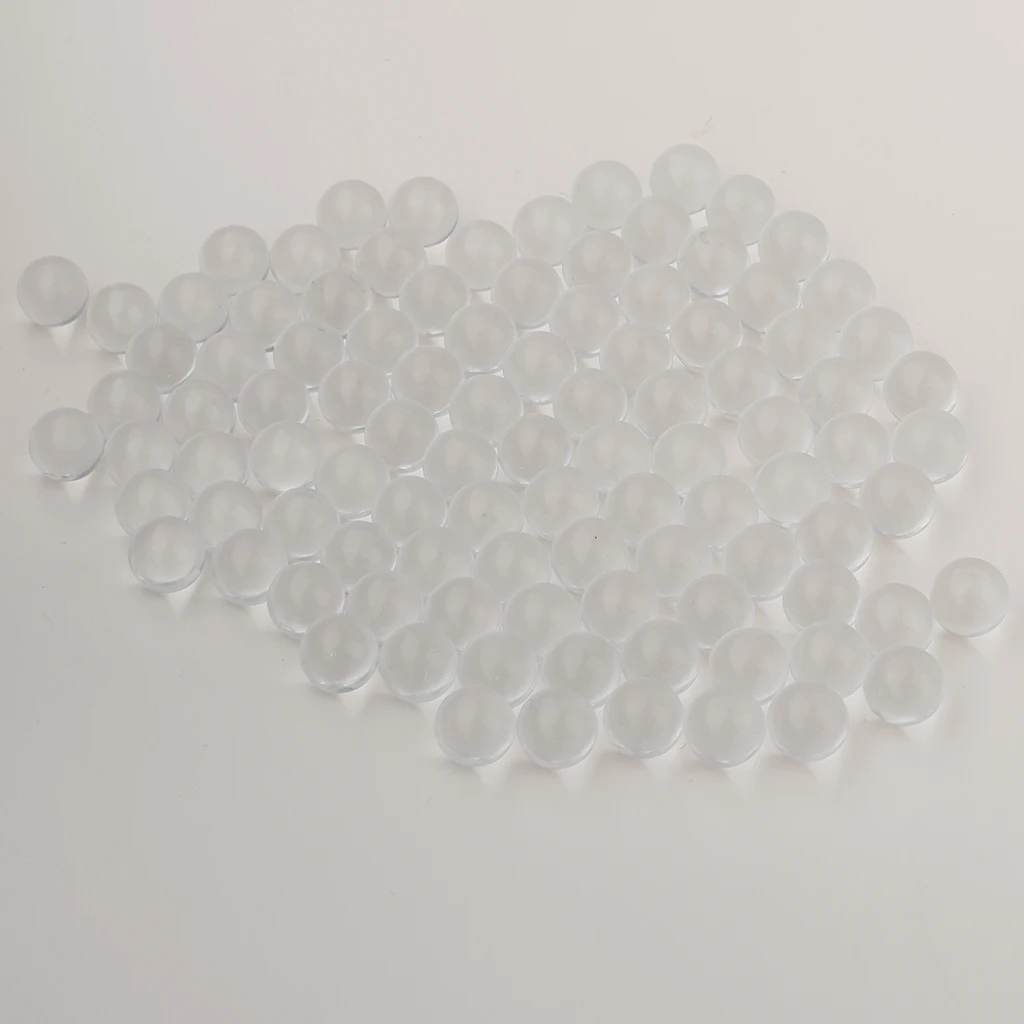 100pcs Clear Glass Ball Marble Sets Decoration for 8mm Aquarium Vase