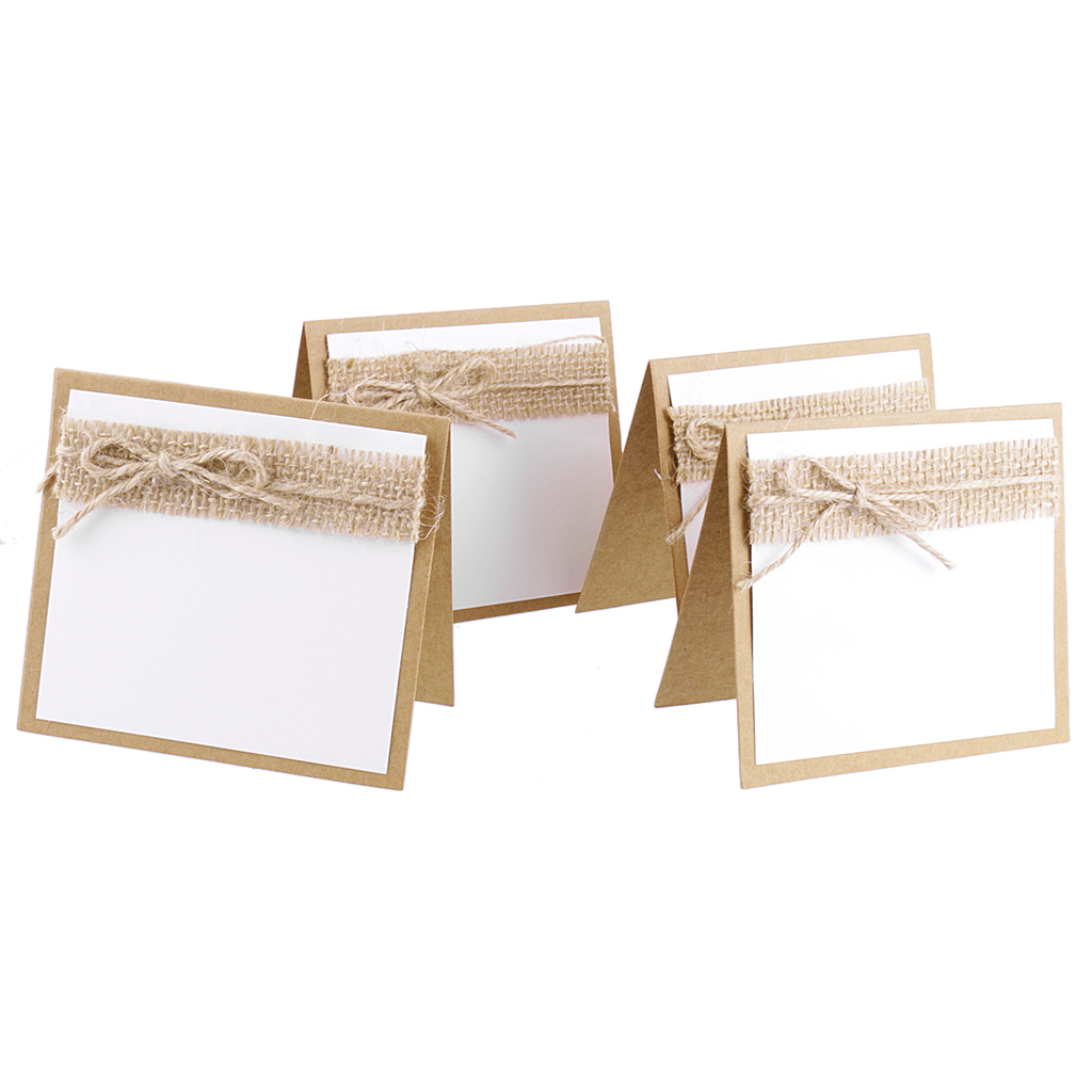 10pcs Guest Decorative Party Name Table Place Cards for Shabby Chic Rustic Wedding Home Wedding Decorations Wedding Supplies