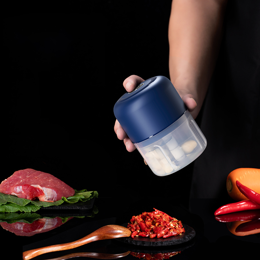 Wireless Small Electric Garlic Chopper Cutter Food Processor Fruits Baby Food Pepper Ginger Meat Chili Crusher Cutting Shredder