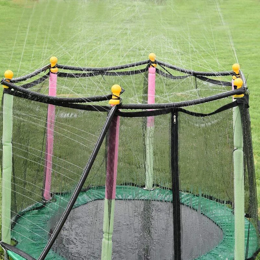39ft/49ft/65ft Trampoline Sprinkler Water Game Play Toy Kids Outdoor Waterpark