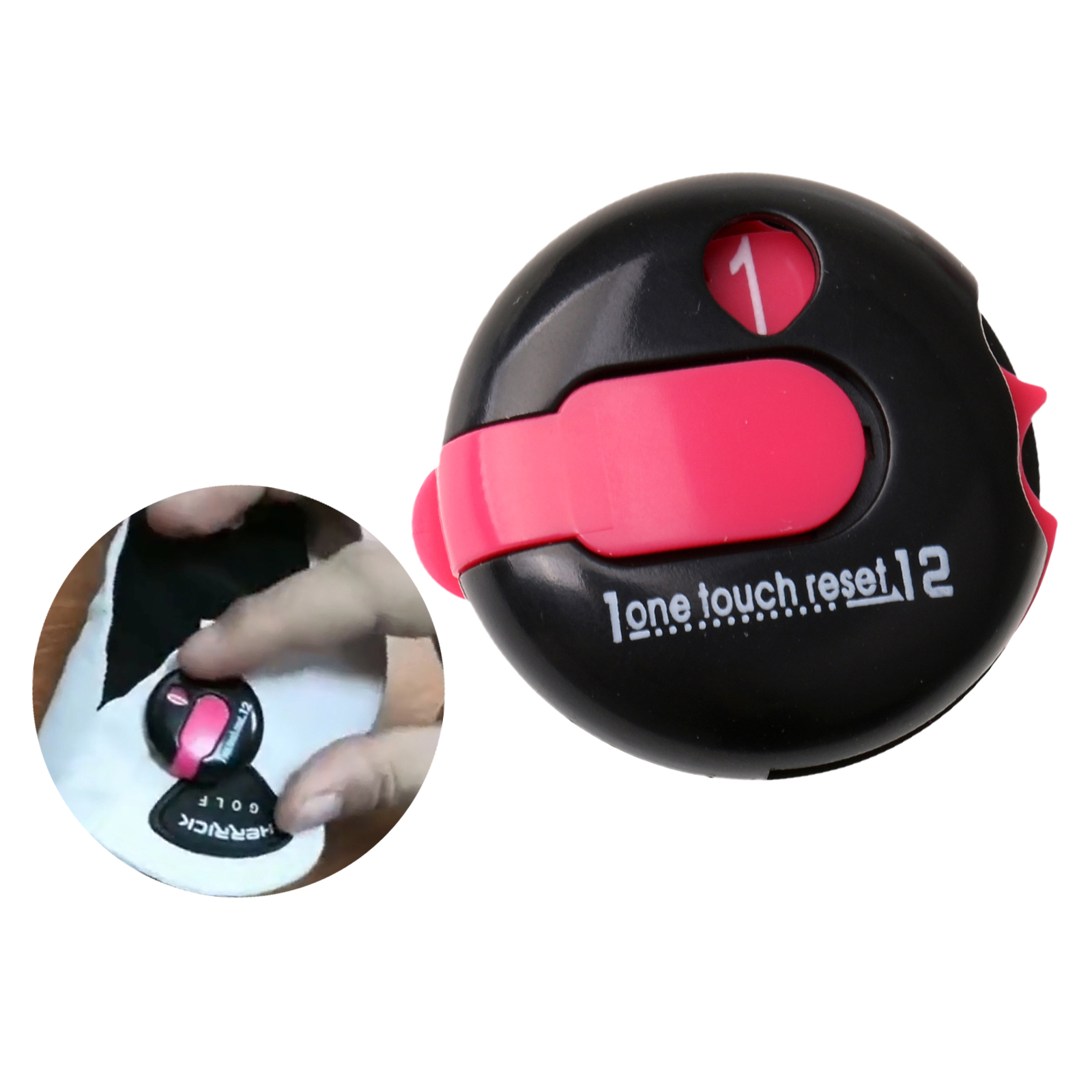 Durable Mini Golf Stroke Counter Clip-on One Touch Reset Score Scoring Counting Tool 12 Shots Scorekeeper