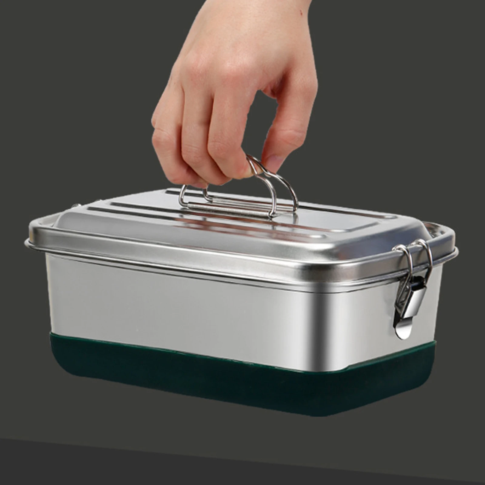 Stainless Steel Bento Lunch Food Box Container, Large Metal Bento Lunch Box Container for Kids or Adults - Dishwasher Safe