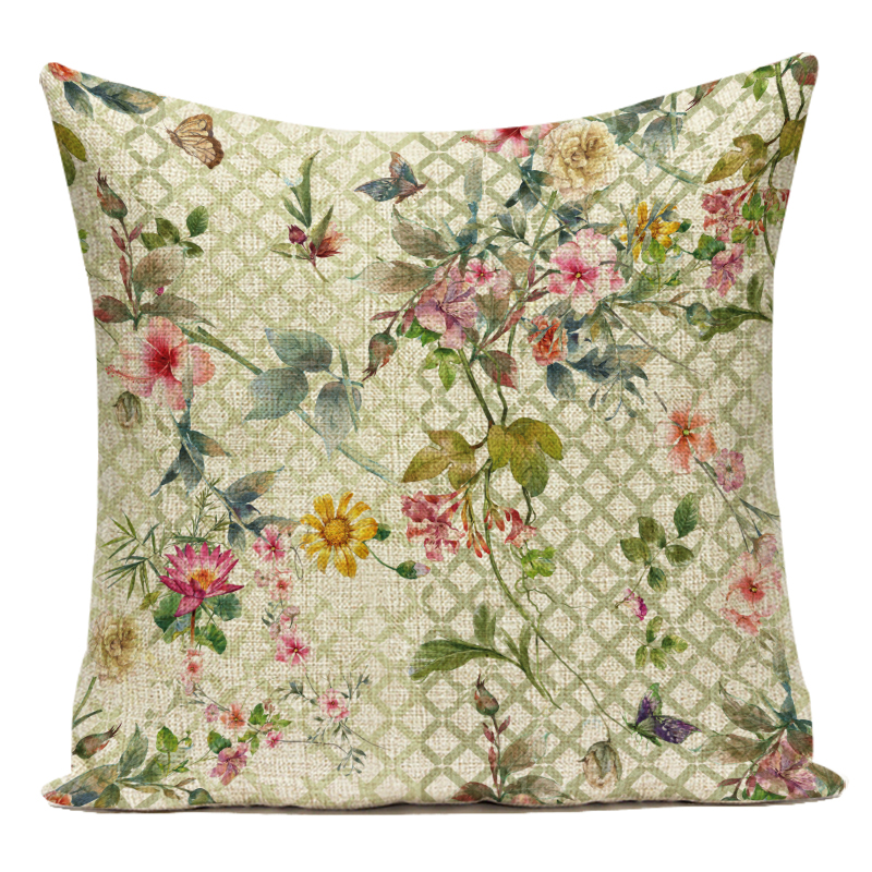 Dekorative Kissen Fall Pflanze Blume Sofa Hause Kissen Kissen Abdeckung für Wohnzimmer Almofadas Hause Dekoration – Detail 10