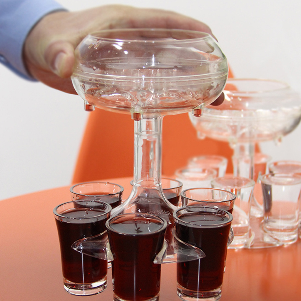 6 Shot Glass Dispenser Holder Cup Portable Party Gifts Bar Shot Dispenser