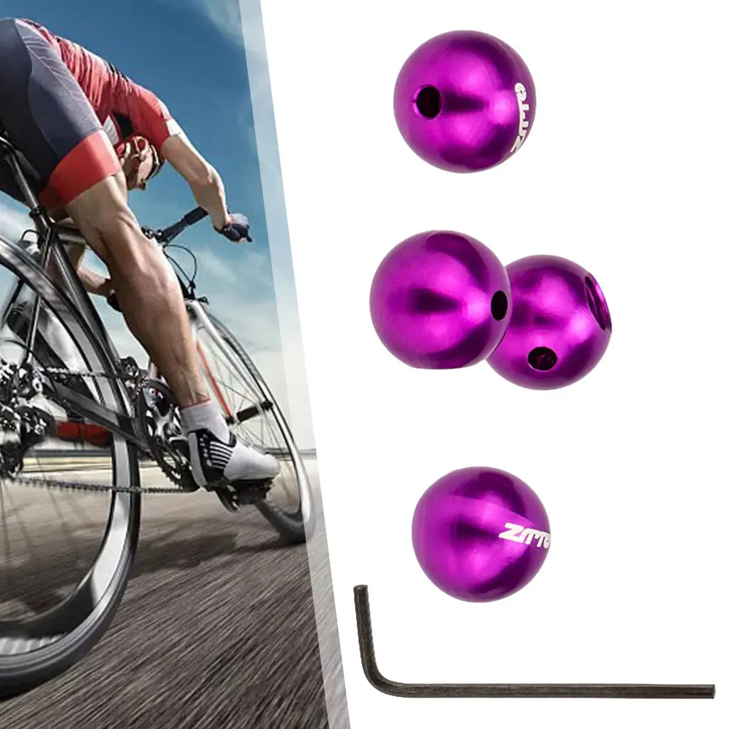 4Pcs Bicycle Brake Cable End Caps Set Ball Hat Sh ift Cable Tips for MTB Bike