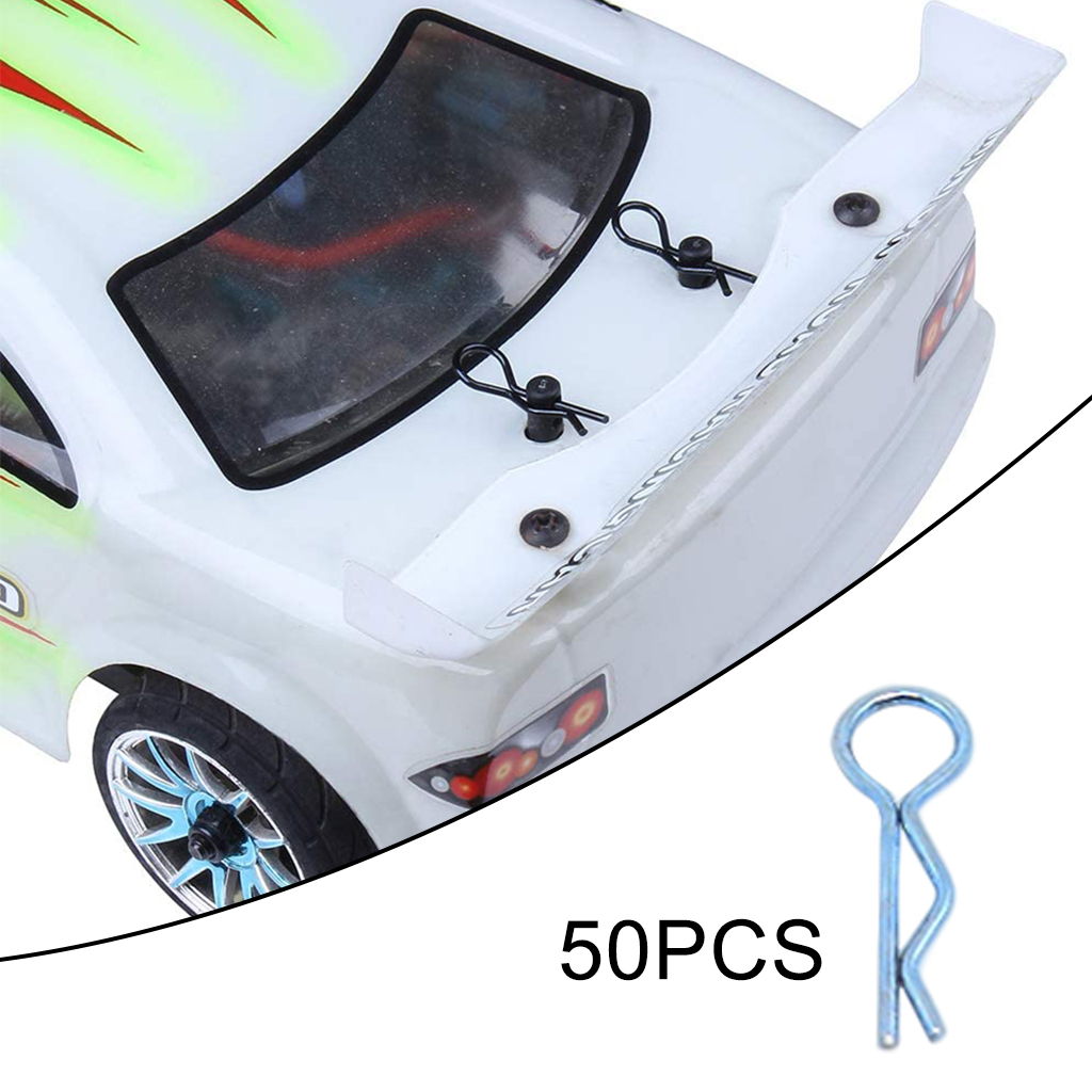 Set of 50 RC Body Shell Clips R Shape Universal for 1/10 1/12 1/16 Remote Control Truck Rcaing Model Car Spare Parts