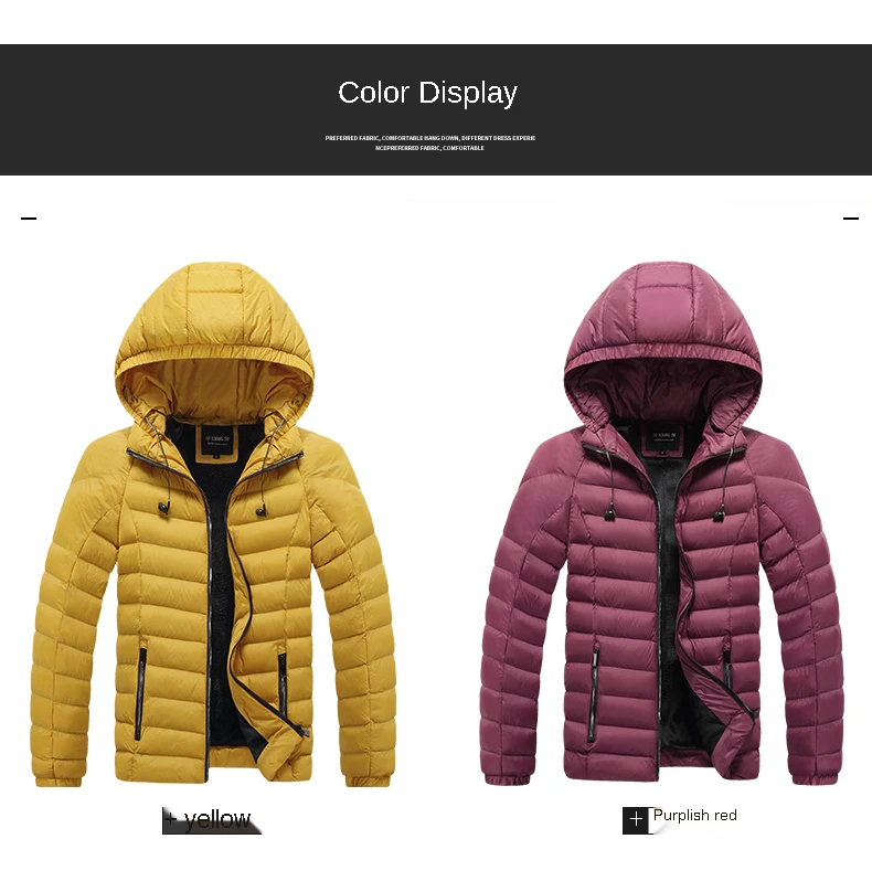 mens parka Winter Mens Windproof Warm Fleece Hooded Light Jacket Coats Male Fashion Thick Large Size Outwear High Quality Overcoat Jackets plus size parka