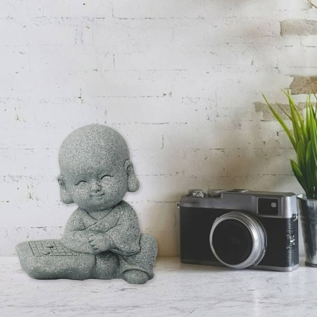 3 Statuettes Bouddha Miniatures Zen - Décoration Feng Shui Pour Bureau, Jardin Et Intérieur