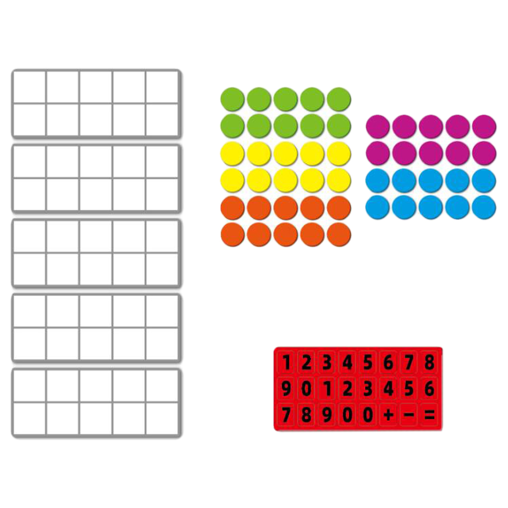 Magnetic Ten-Frame Class Math Manipulative Subtraction Addition Supplies Math Games Early Education Number Blocks