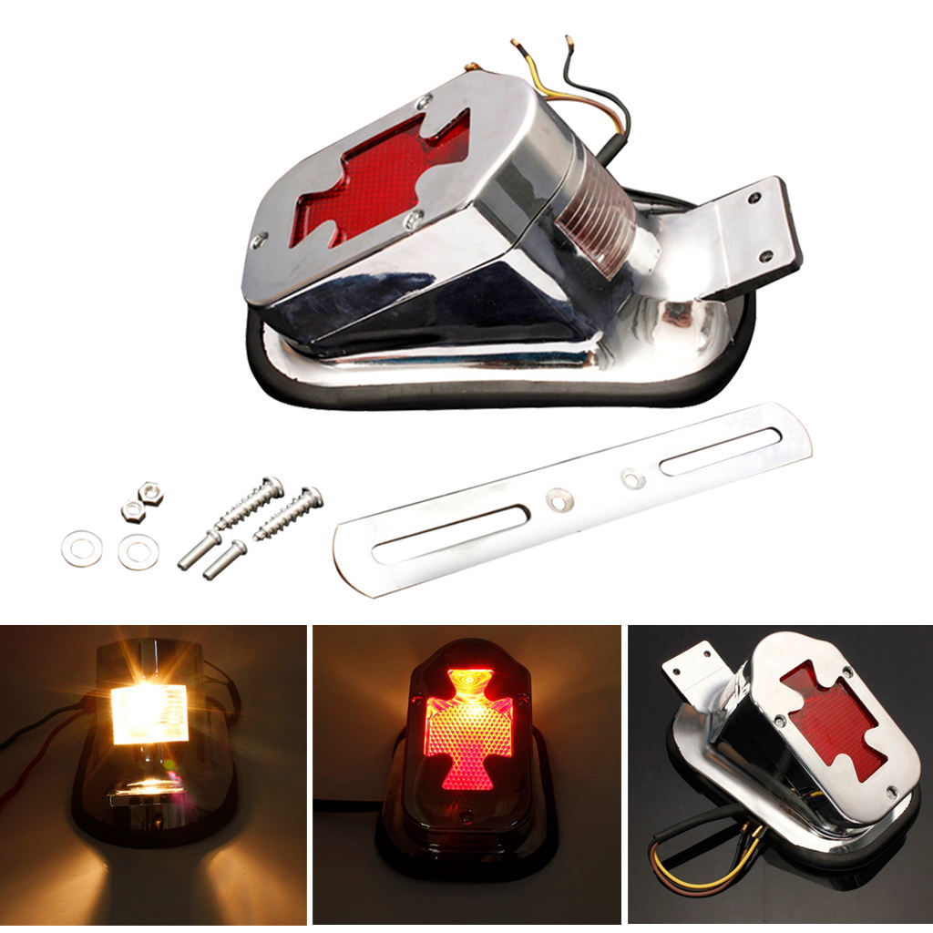 Motorcycle Brake Taillight Red Turn Signals Running Light DC12V for Harley, Easy