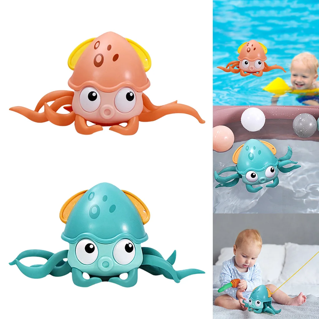 Swimming Wind-up Toy Crawling Octopus Dabbling Bathing Pool Floats Shower Swim Bath Toys Bag Filler Gift Party Favors