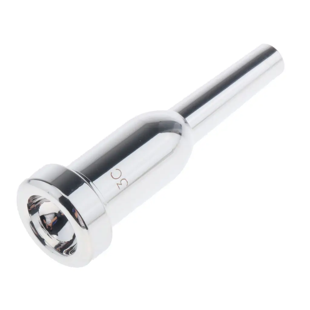 Standard Silvered Trumpet Mouthpiece, 3c for Trumpet Players