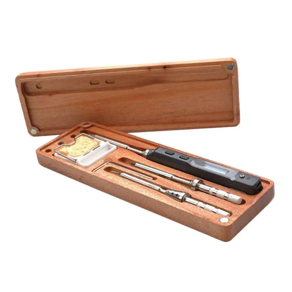 Log Wooden Storage Case Box for TS100 Electric Digital Smart Soldering Iron