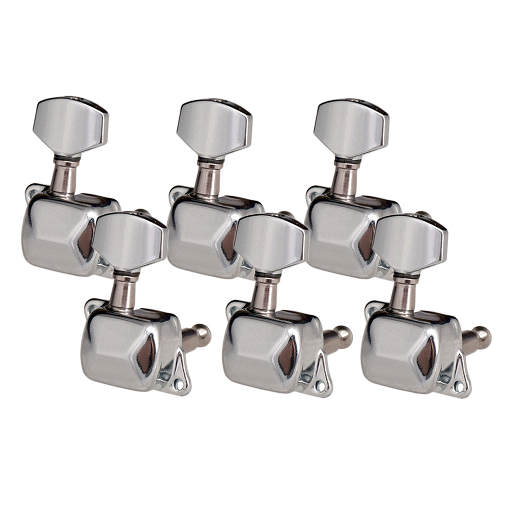 Tooyful 6R Semiclosed Zinc Alloy Tuning Pegs Key Tuners Machine Heads for Electric Guitar Parts Accessories