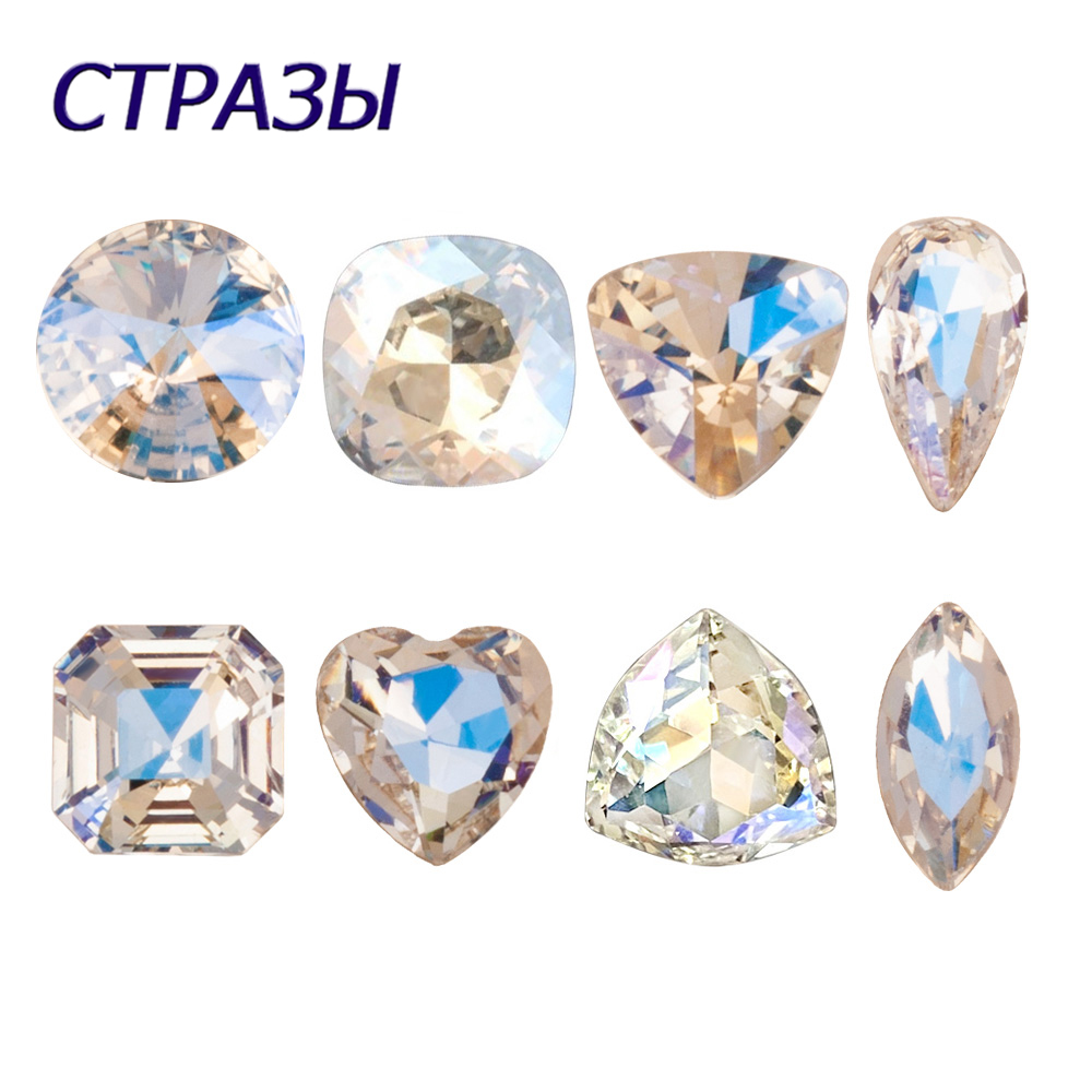 Best of Moonlight Color Best Quality Rhinestone Different Sizes Shapes Crystal Glass 3D Pointed Back Nail Art Stones Shiny Decoration Reviews & Tips