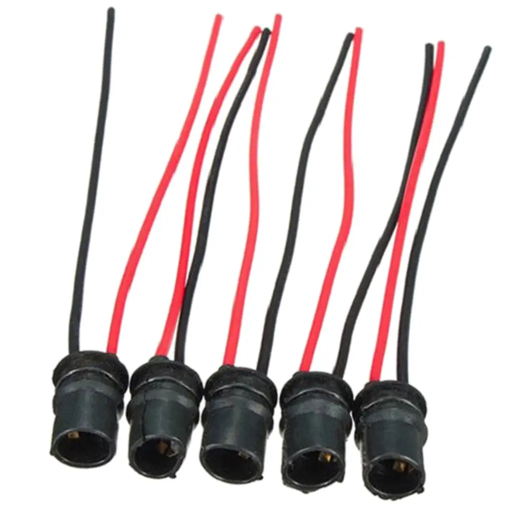5x  W5W 147 501 194 168 T15 LED Bulbs  Sockets Adapter  + Copper Wire  for Cars, Bikes, Trucks, Trailers, Boats, Caravans