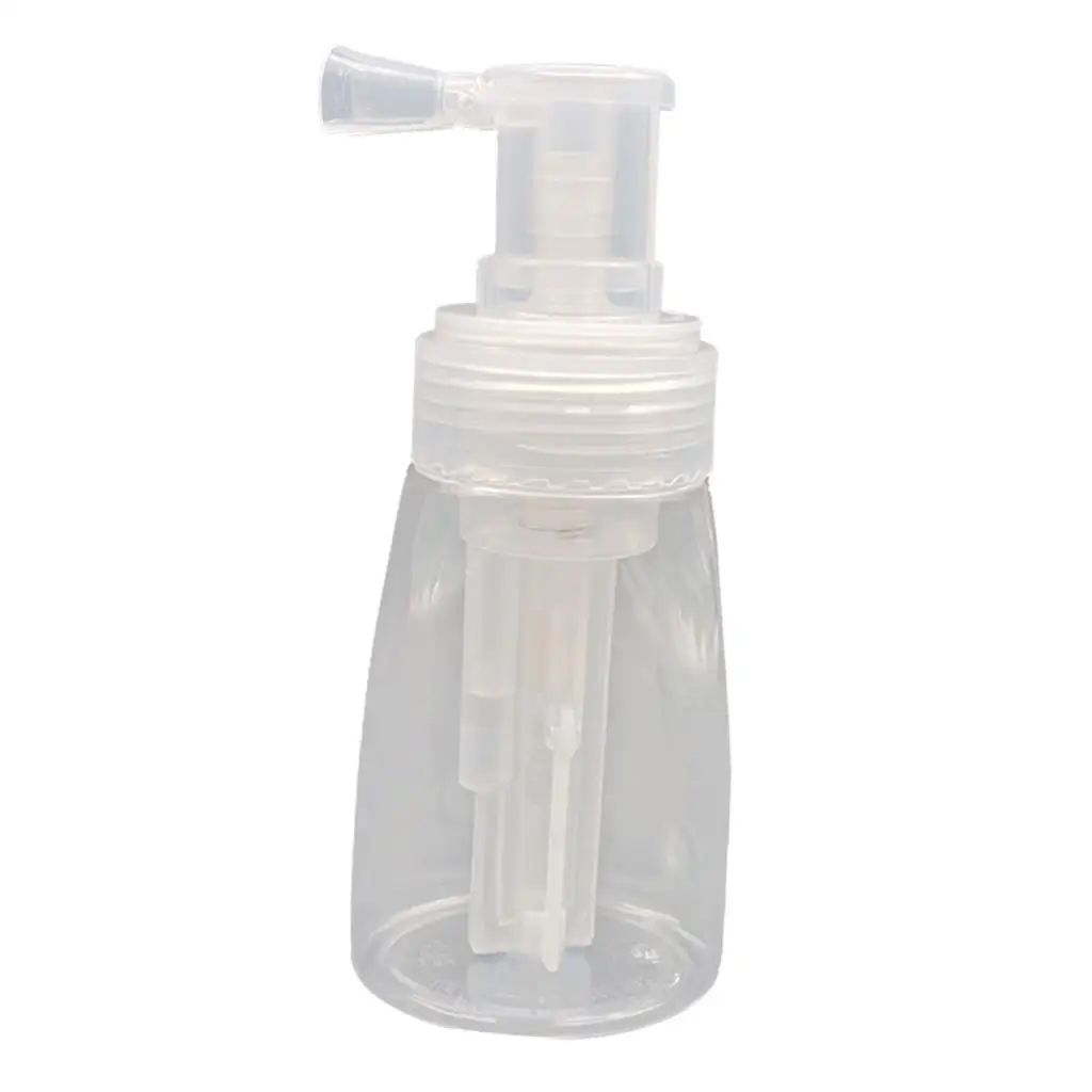 1 Piece Reusable Clear Empty Powder Spray Bottle with Locking Nozzle, Refillable Cosmetic Bottles, 180ml/6oz