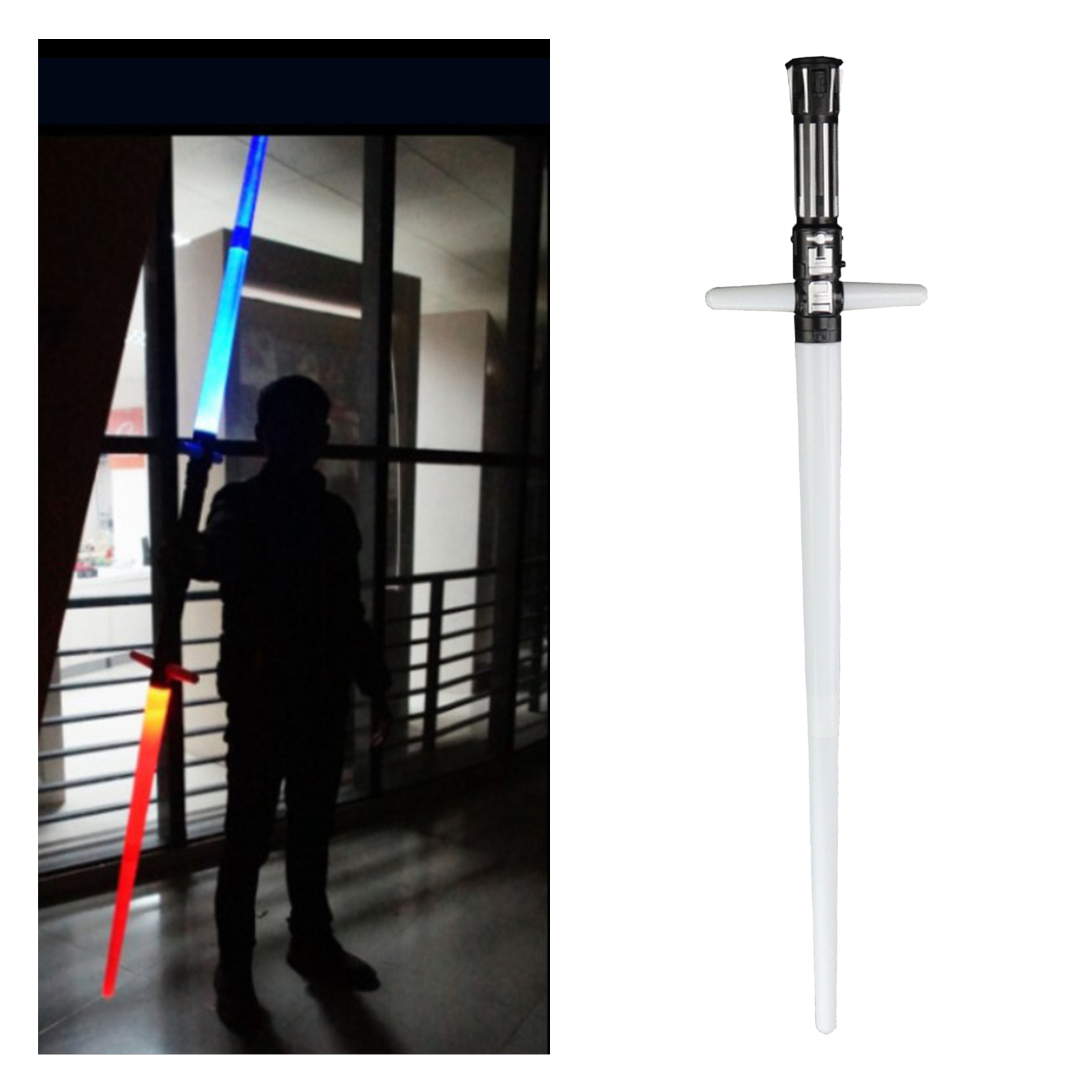 2-in-1 Flashing Lightsaber Roleplay Costume 7 Colors Changing  Presents
