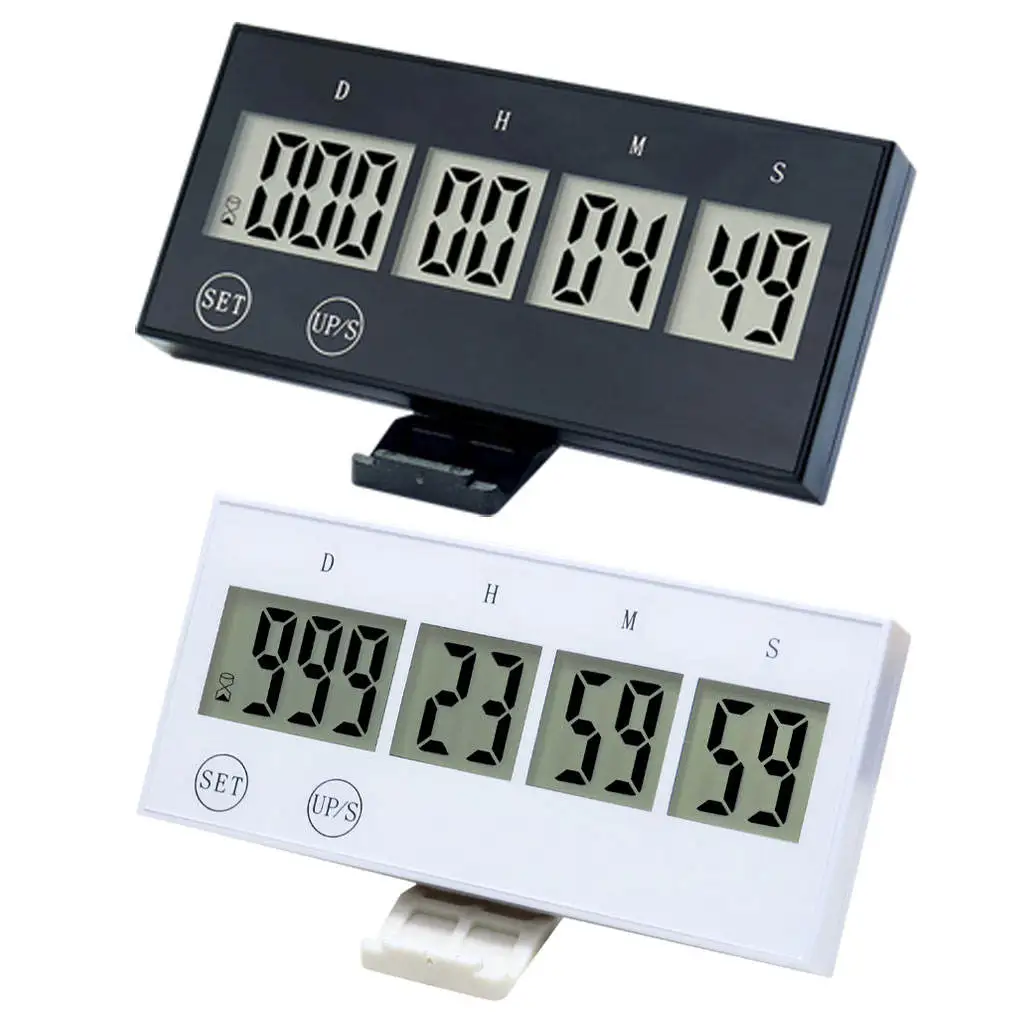 LED Digital Kitchen Timer Hatch Egg Cooking Simultaneous Timing Alarm Clock Counting Down&Counting Up Dual Timer