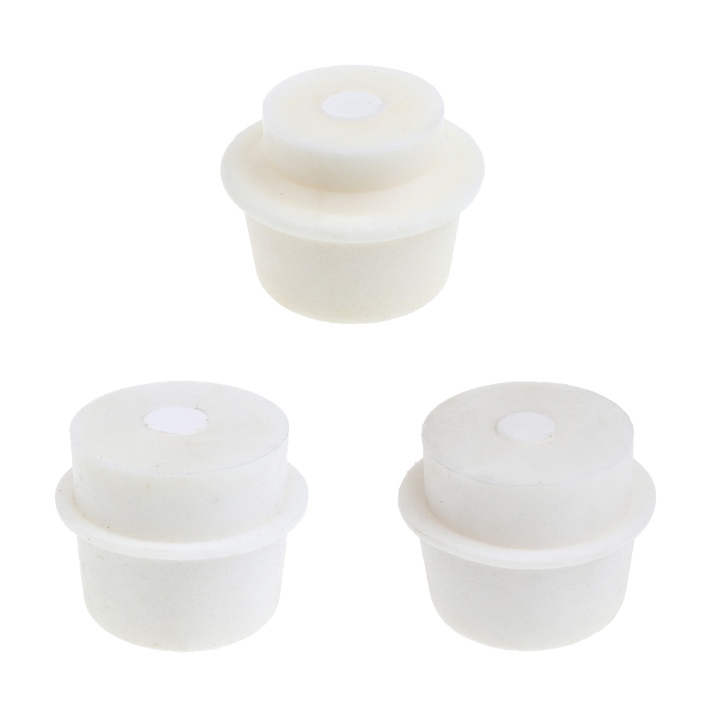 White Silicone Stoppers Plugs Cap / Rubber Stoppers Plug Bung / Three Sizes / Non-toxic and Odorless