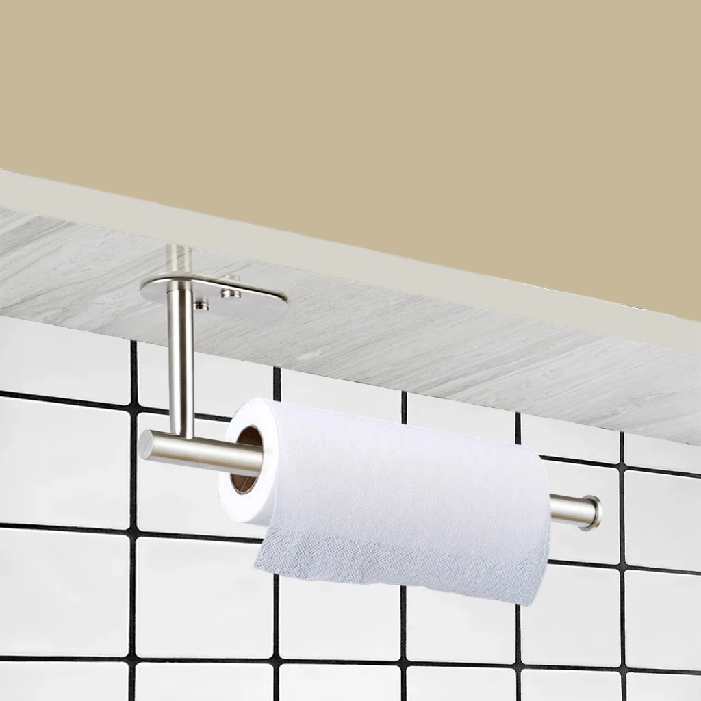 Bathroom Roll Paper Accessory Wall Mount Toilet Paper Holder Stainless Steel Kitchen Towel Accessories Rack