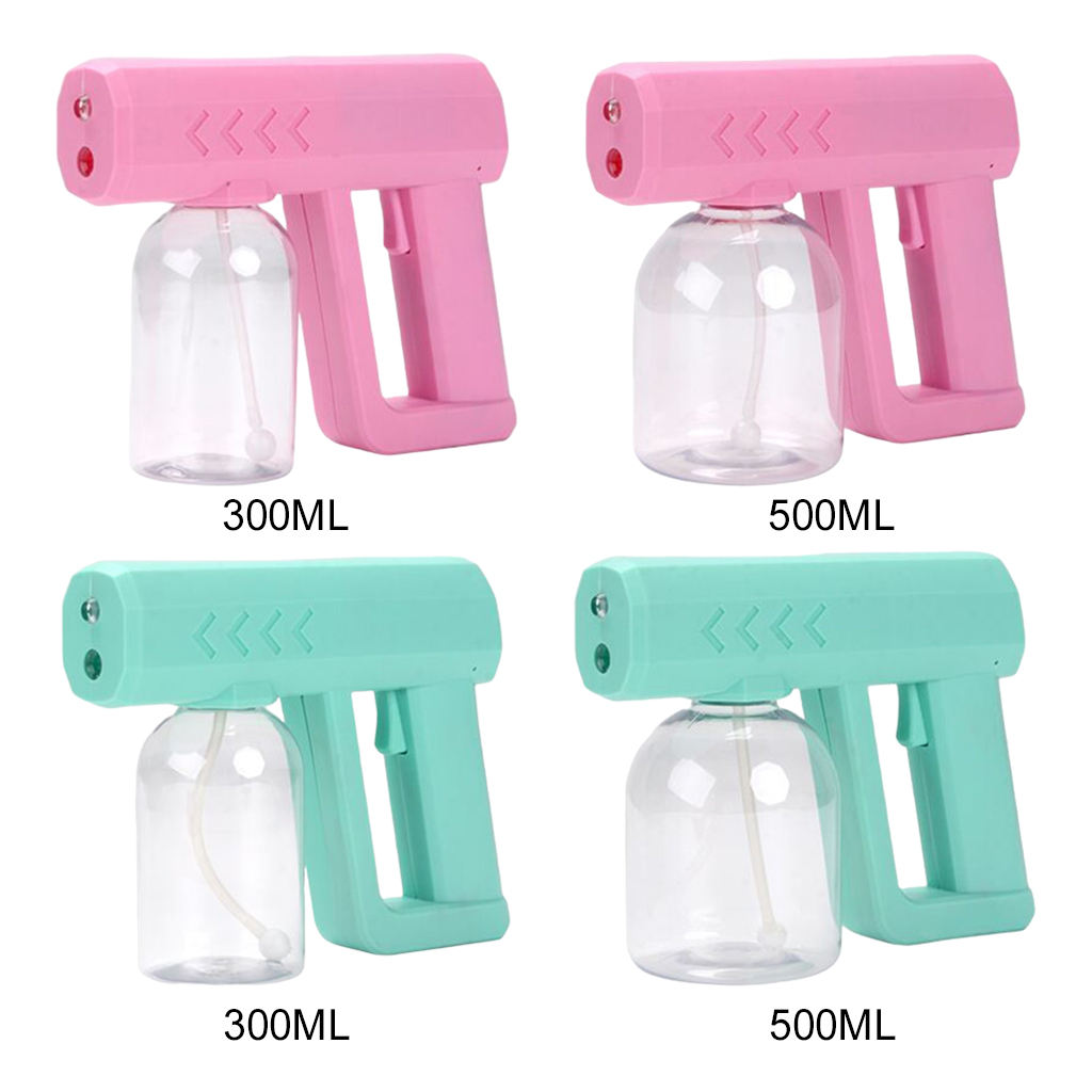 Wireless Blue Light Nano Sprayer Fogger Handheld USB Charging Sterilization Spray Gun for Home School Dorm 300ml/500ml