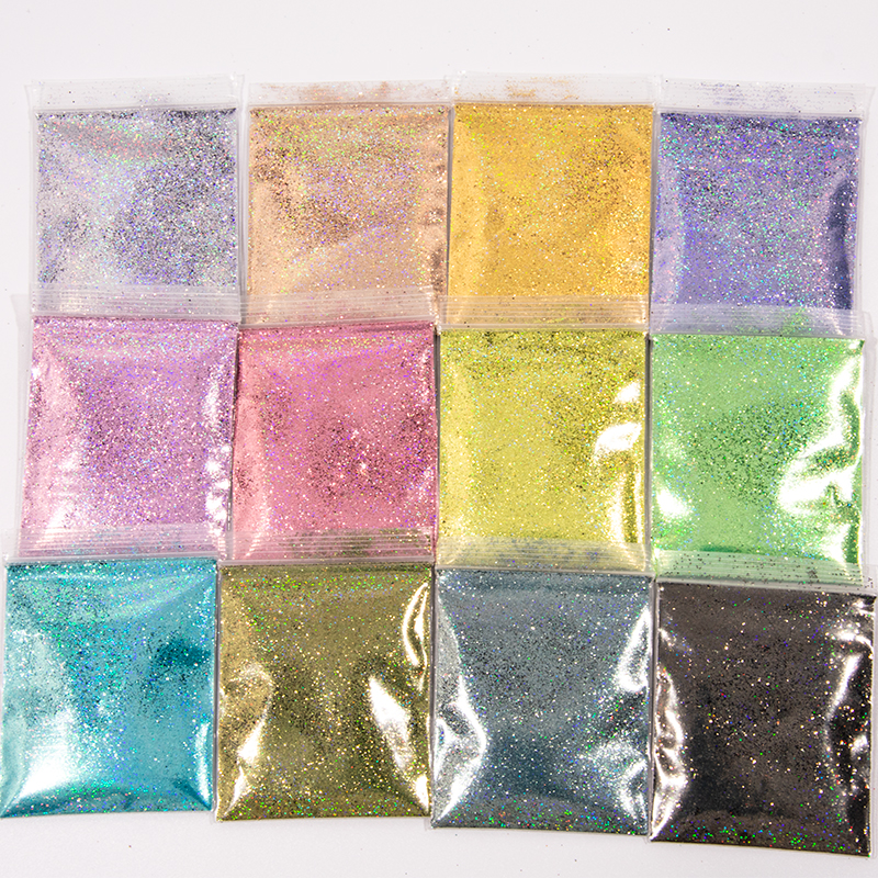 Best of (1 / 128 .008) In Bag 5g / 10g Holographic Glitter Powder-Dazzling Nail Glitter Rainbow Pigments For Craft Gel Nail Powder 29Colors Reviews & Tips - Image 2