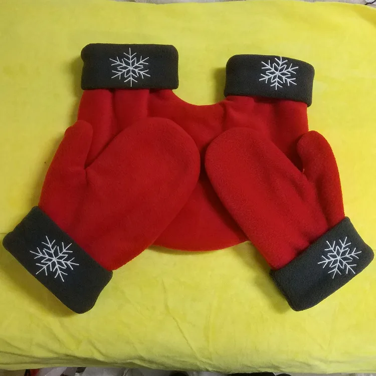 1 Set Romantic Sweethearts Lovers Gloves Women Men Winter Thickening Warm Polar Fleece Mittens For Lovers Couple Gift AGL050