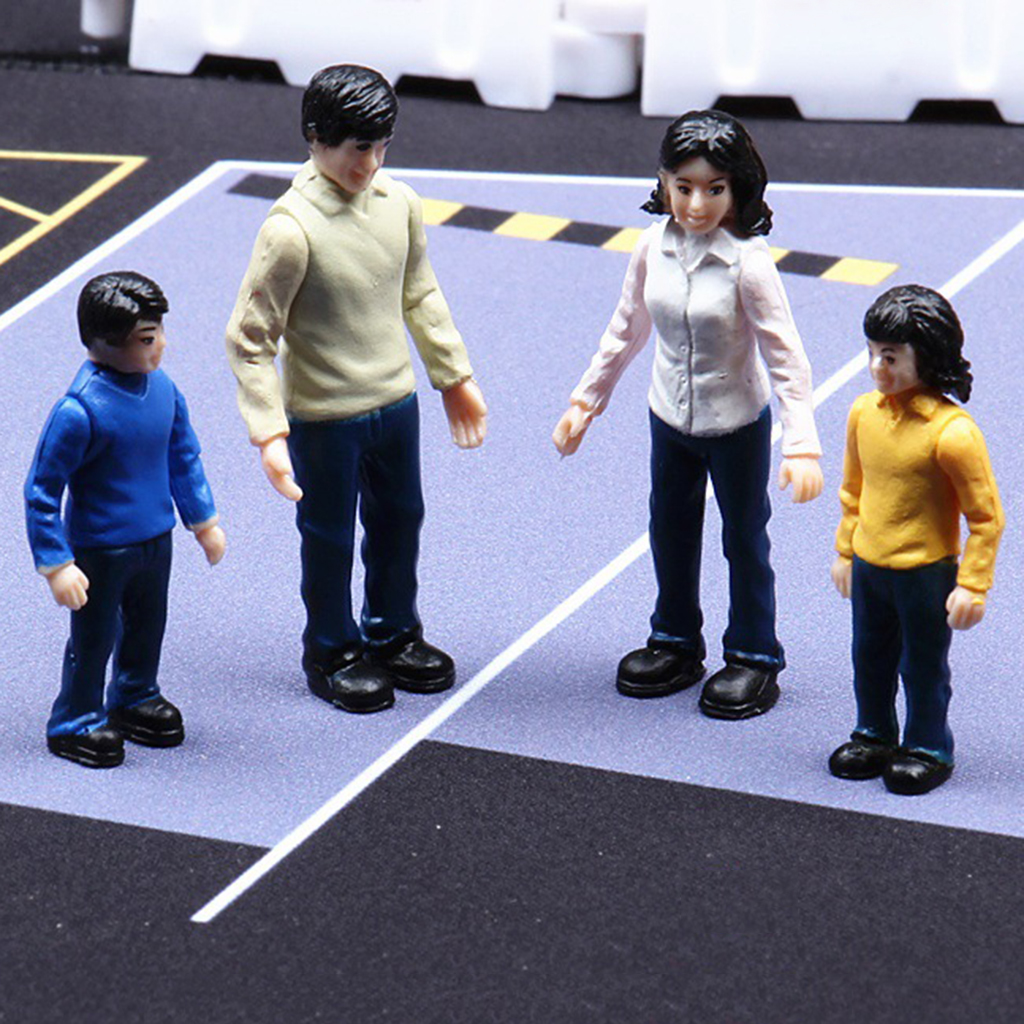 Tiny 1/32 Diorama Figure People Model Doll for Train Railway Road Park Miniature Scene Decoratiive Accessories