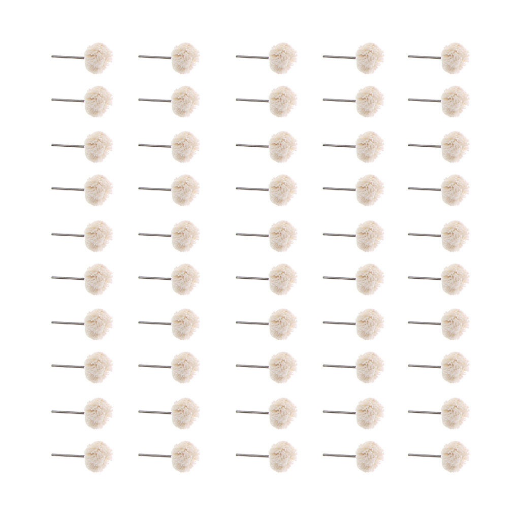50PCS Wool Polishing Buffing Brush Wheel Drill Bits 2.35mm Rotary Tool, Suitable for smaller areas